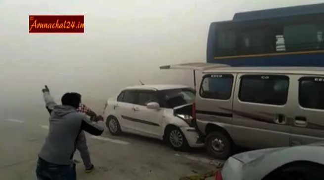 Yamuna Express- Several Cars Collide due to Smog