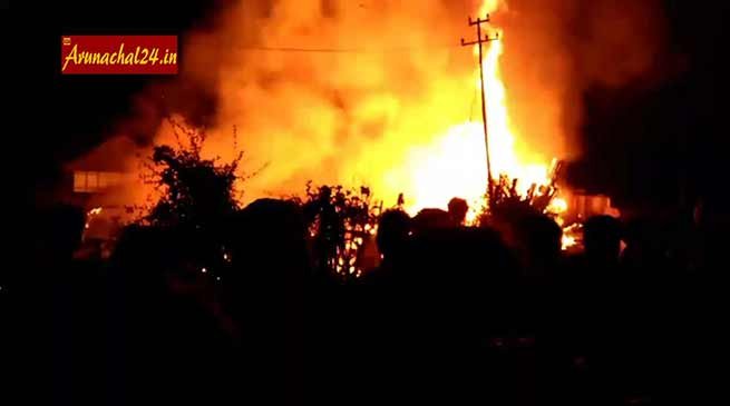 VIDEO- Another Fire incident in Ziro, 5 charred to death