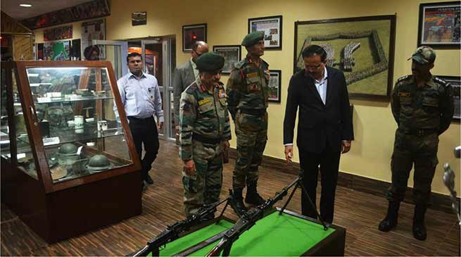 Assam- MoS defence visits Dao HQ of Army at Dinjan