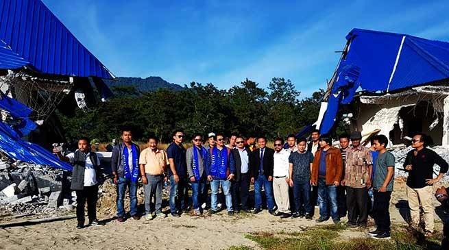 AAPSU team visits site of demolished tourist guest houses