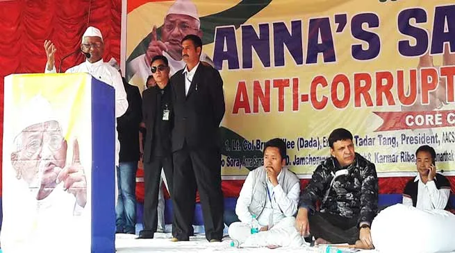 Anna Hazare demands implement of  lokayukta and Lokpal in Arunachal