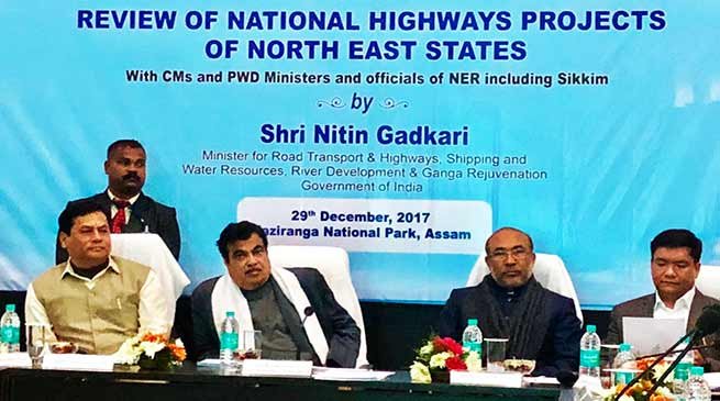 CM Khandu attends review meeting of NH Projects of Northeast