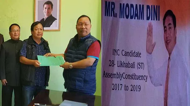 Modam Dini, INC candidate for Likabali,  BJP not decides till now  