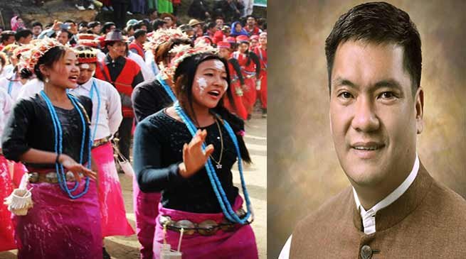 Arunachal: CM Pema Khandu greet people on Si Donyi