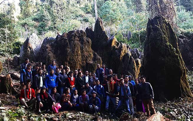 A natural Shivalingam discovered  in Arunachal's Mountain