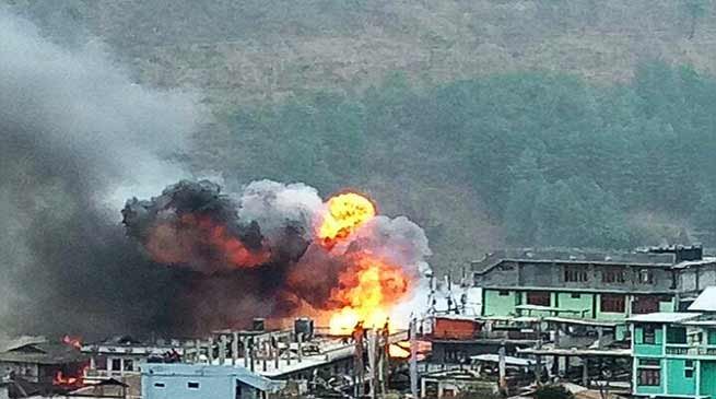 Arunachal: Massive Fire breaks out in Dirang , 50 houses  gutted
