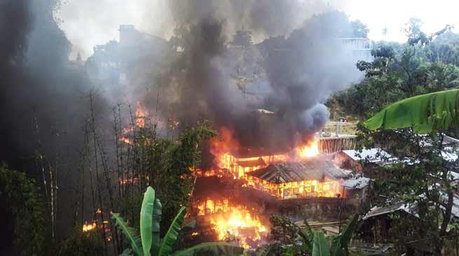 Arunachal: Major fire mishap in Itanagar remains 47 family homeless
