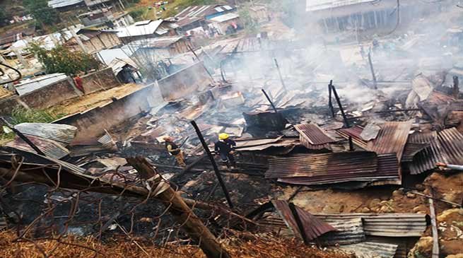Arunachal: Major fire mishap in Itanagar remain 47 family homeless