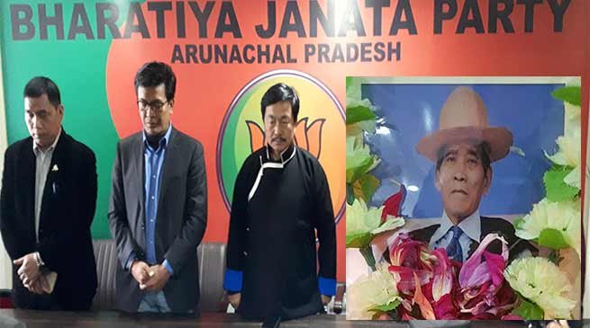 Arunachal: BJP condoles the demise of Late Kangir Jamoh