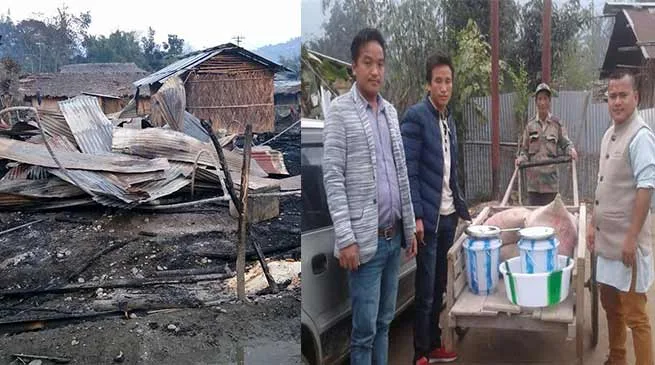 Arunachal: SUMAA-USU team visits Fire mishap victims at Daporijo