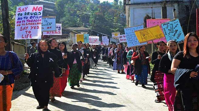 Arunachal:  Mass Rally against Kani and Drug Abuse