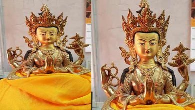 Arunachal : Buddhist deity Chenrezi gifted by Dalai Lama installed at Ku-Brah Mukto village