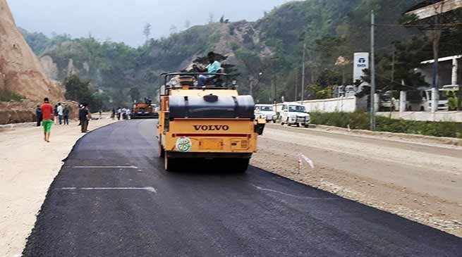 Arunachal: Carpeting works on Itanagar-Naharlagun NH-415 begins
