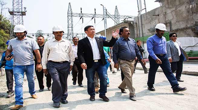 Arunachal: Khandu visits 110 MW Pare Hydro Project Site