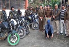 Arunachal: Itanagar Police recovered huge catch of stolen two wheelers