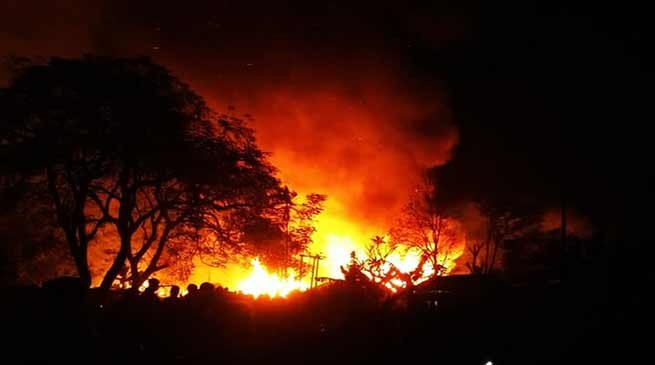 Arunachal : 20 houses gutted in fire mishap at Namsai
