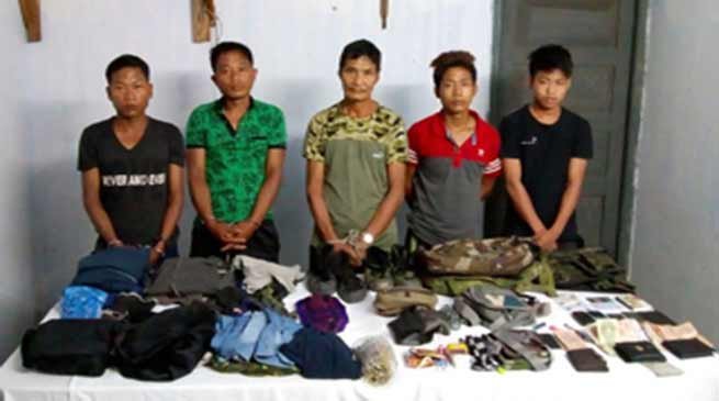 Arunachal : Security Forces apprehend 5 ENGG Militants