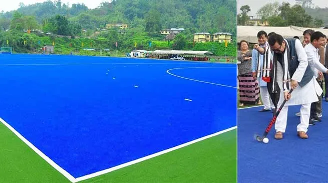Arunachal: Mein inaugurates Astro-Turf Hockey Ground at Chimphu