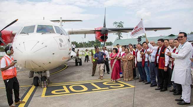 Arunachal: Khandu flags off First commercial flight from Pasighat