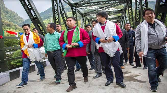 Arunachal CM inaugurates Girder bridge over Tawang-Chu river