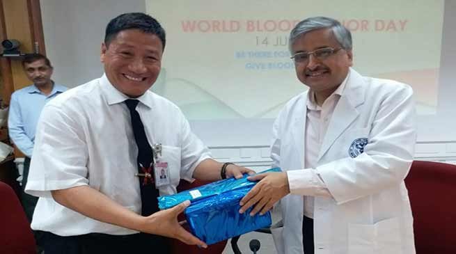 AIIMS honoured Helping Hands NGO for massive mobilisation of  blood donation