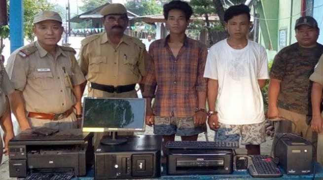 Arunachal: Police arrested 2 thieves, recovered stolen Computers and accessories