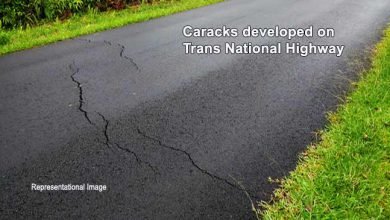 Arunachal:  Cracks develop on TAH near Hoj, vehicle movement restricted