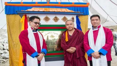 Arunachal: Khandu lays foundation stone for Phadampa Phodrang in Lhou village