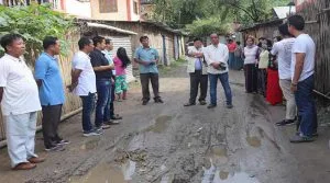 Itanagar: Techi Kaso visits APP Battalion Colony, assured to repair the road