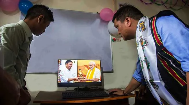 Itanagar- Khandu inaugurates computer-training institute