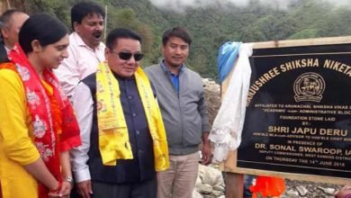 Arunachal: Japu Deru lays foundation stone for Manjushree shiksha Niketan