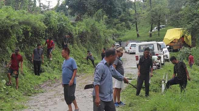 Arunachal:  Police personnel conduct social service at 1st APPBn campus