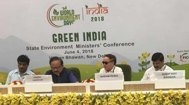 Nabam Rebia chaired the Environment Ministers conference held at Delhi