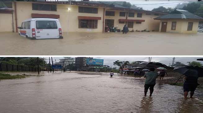 Arunachal: NH-415 looks like River, Locals demand Boat for crossing it