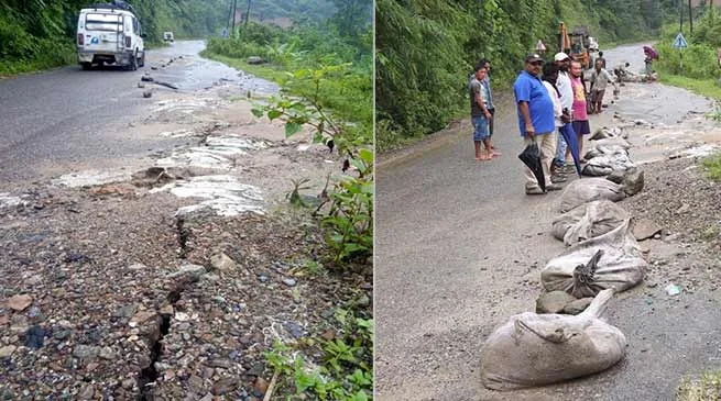 Arunachal: Cracks repaired on TAH, movement for light vehicle allowed