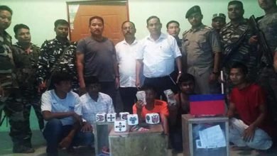 Itanagar: Police caught 5 gamblers with gambling materials and cash from Ganga Market