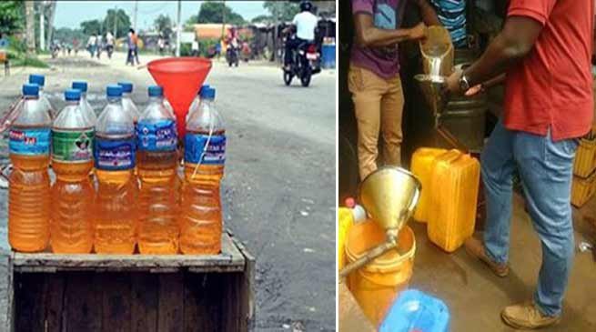 Arunachal: Vendors are illegally selling fuel at roadside outlets