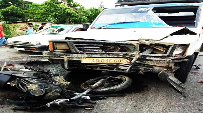 Itanagar:  3 injured in road accident in Capital Complex