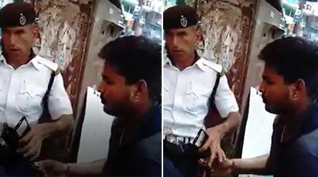 Arunachal: Traffic Constable caught taking money, captured in camera