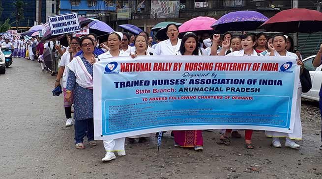 Itanagar: TNAI takes out procession in support of their of demand 