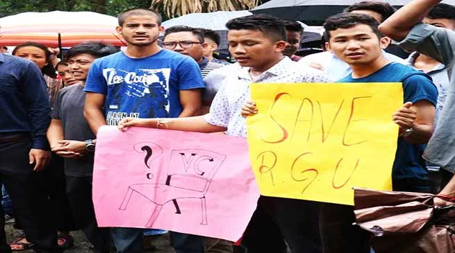 Arunachal: Rally for Regular VC at RGU