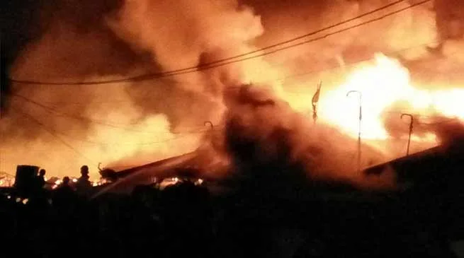 Arunachal: Raging Fire engulfs Roing Market