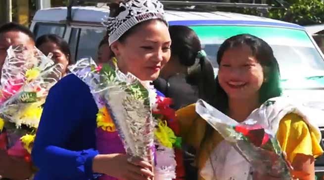 Arunachal: Takam Hima Techi crowned Mrs India NE subtitle