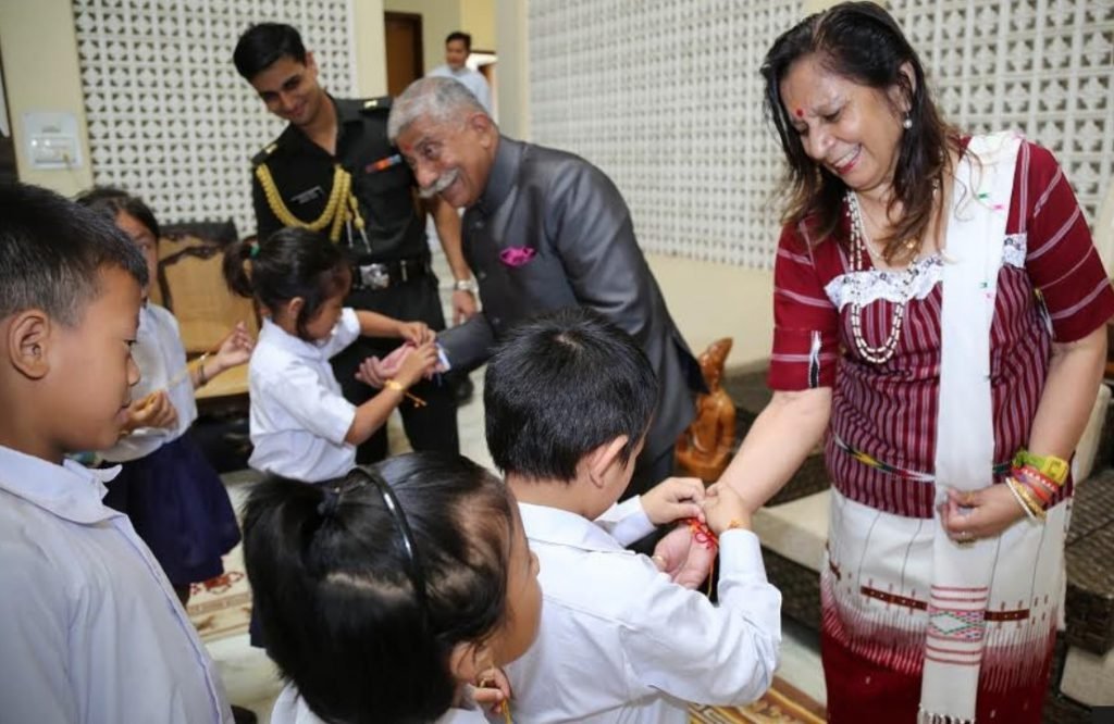 Arunachal: Governor celebrates Raksha Bandhan with school children at Raj Bhavan