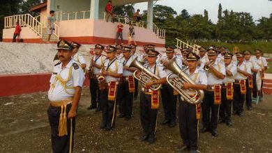 Itanagar: Band display to spread awareness about valiant acts. 