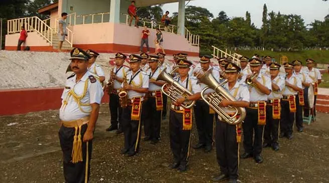 Itanagar: Band display to spread awareness about valiant acts. 