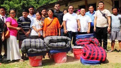 Itanagar : Kaso, Dhawan distributes Relief materials to Landslide, Flash flood victims