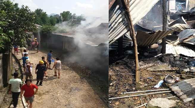 Arunachal: Family left homeless after fire completely destroys their home