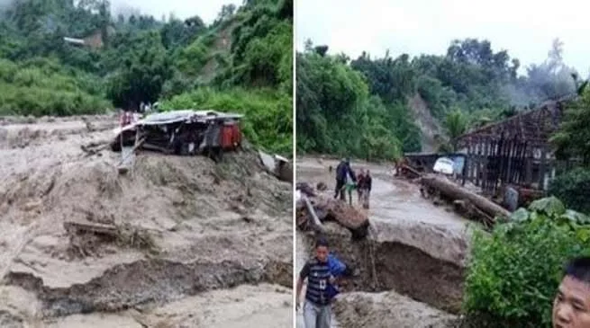 Arunachal: Flash flood, Landslide leave 3 dead, 3 missing in Itanagar