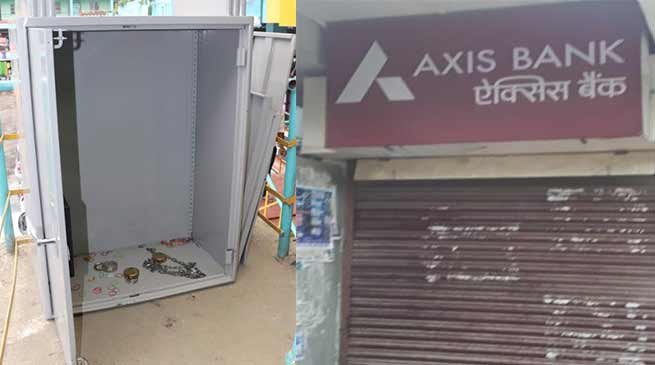 Arunachal: Miscreants try to loot SBI in Ganga, Vandalised Axis bank ATM